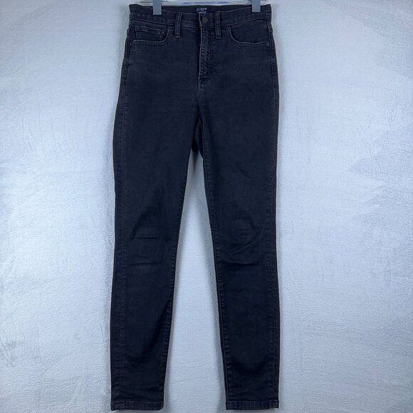 J. Crew Skinny Jeans High Rise Five Design Pockets Womens Black Size 27 - Picture 1 of 10